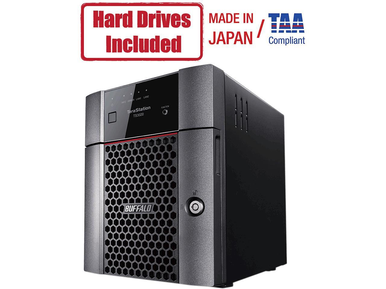 Buffalo Terastation 34dn 4tb Nas Hard Drives Included 2 X 2tb 4 Bay Newegg Com