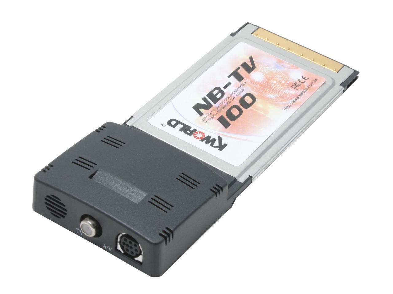 KWORLD TV Tuner PCMCIA CardBus NBTV 100 PCMCIA CardBus Interface
