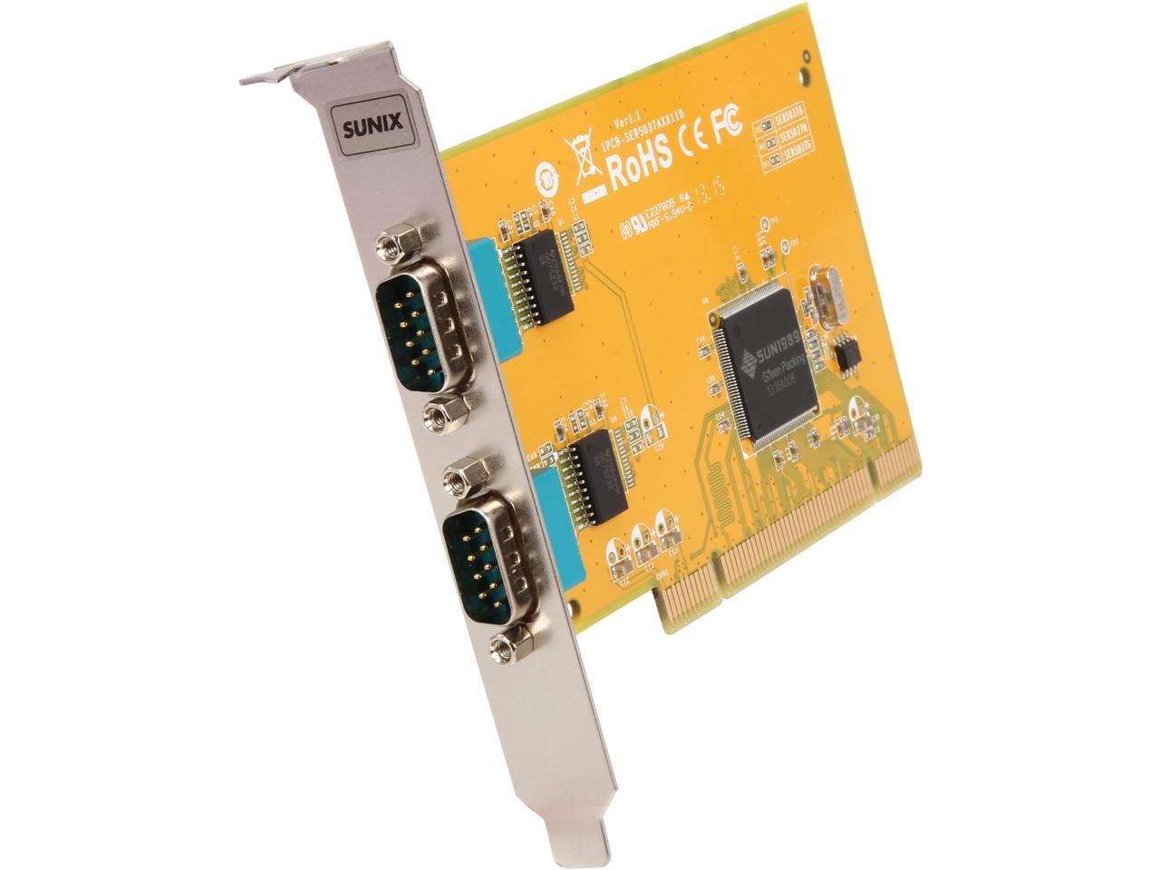 SUNIX 2port RS232 Universal PCI Serial Board Model SER5037A