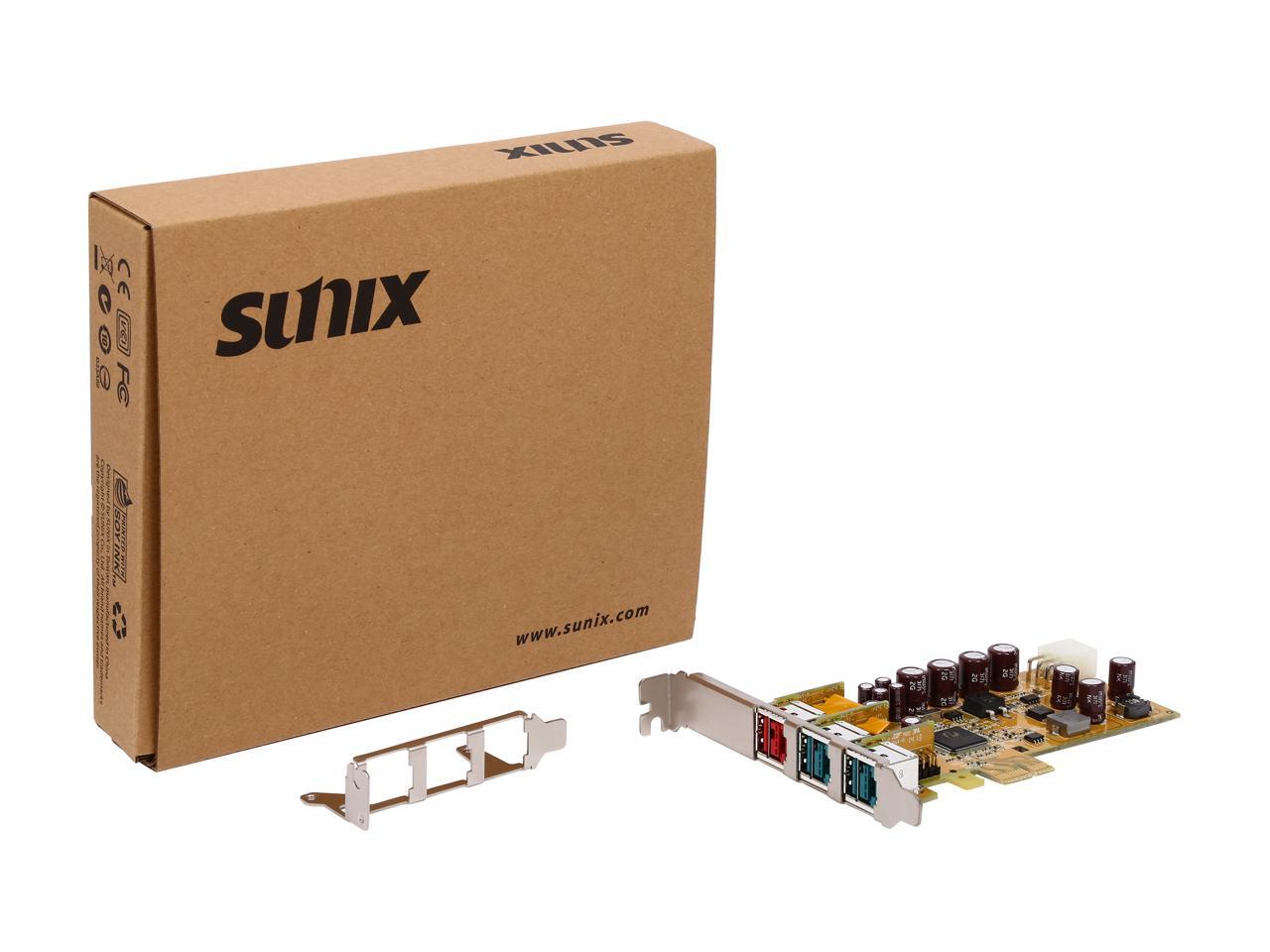 SUNIX 1port 24V & 2port 12V Powered USB PCI Express AddOn Card Model
