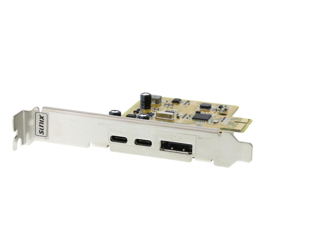 SUNIX USB 3.1 10G & DisplayPort Alt-Mode PCI Express Host Card 