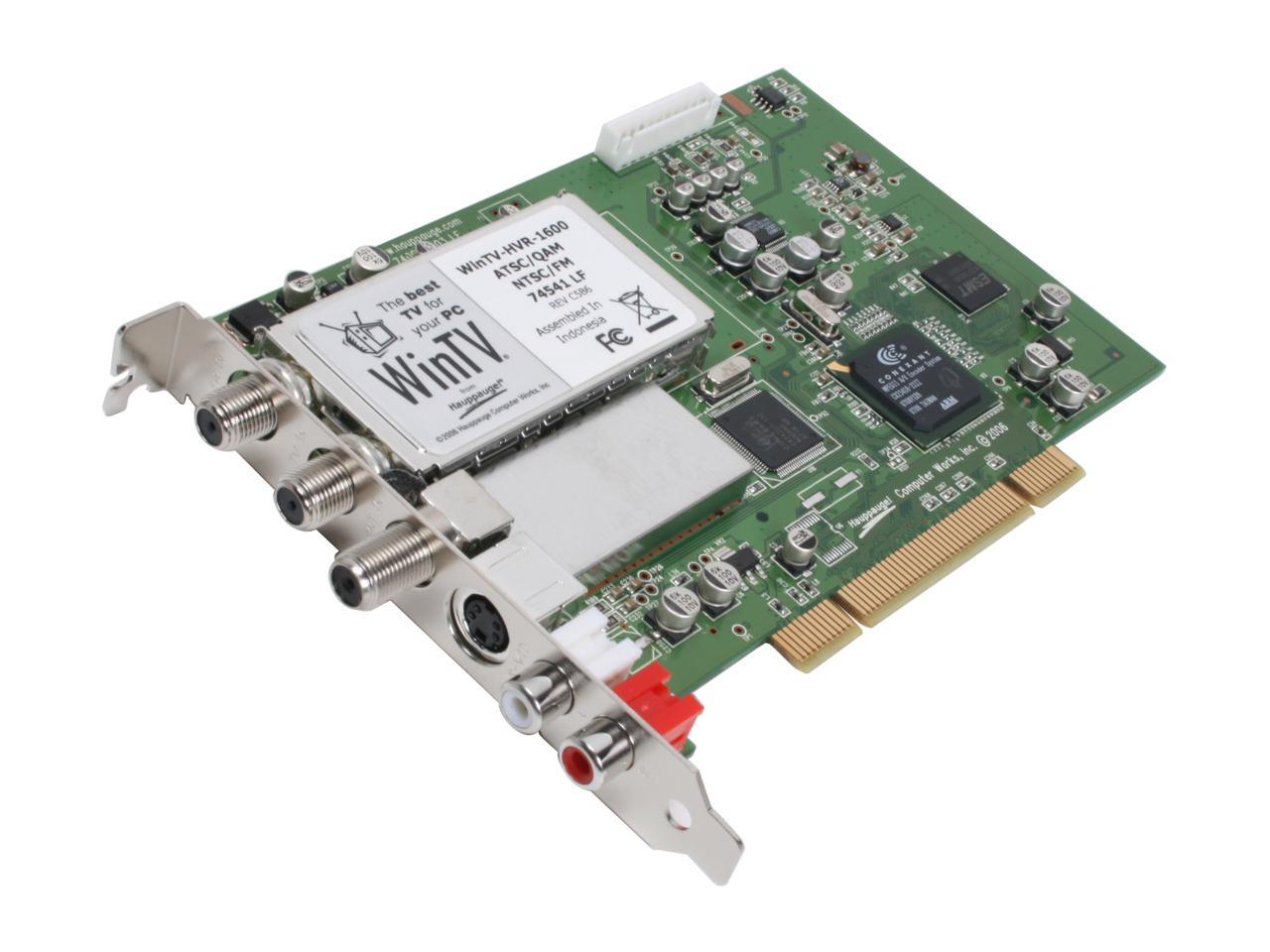 Hauppauge Wintv Hvr 1600 Atsc Clearqam Ntsc Tv Tuner Mc Kit 1183 Pci Interface Newegg Com