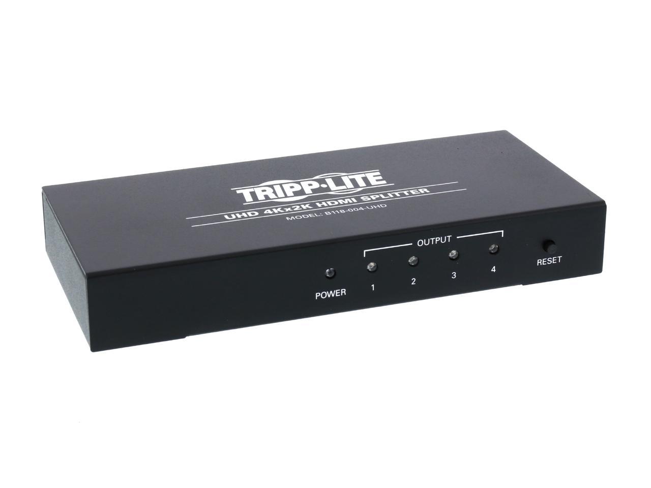 Tripp Lite B118 004 Uhd 4 Port 4k Hdmi Splitter For Ultra Hd 4k X 2k Video And Audio 3840 X 3146