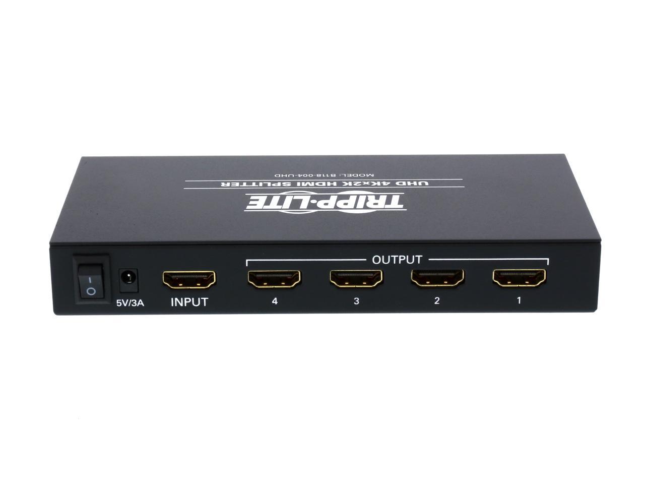 Tripp Lite 4-Port 4K HDMI Splitter for Ultra-HD (4K x 2K) Video and ...