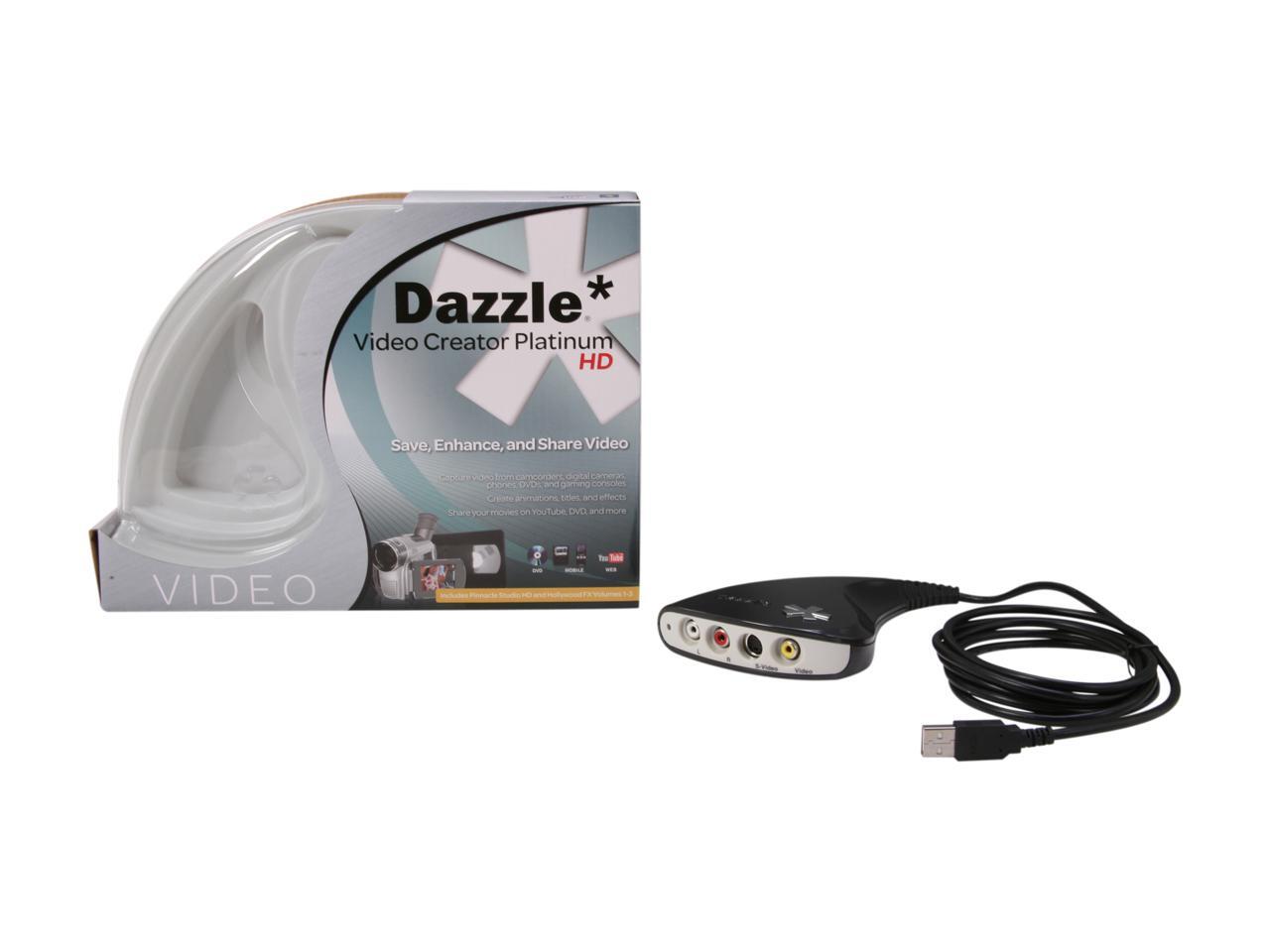 Pinnacle Dazzle Video Creator Platinum HD 99006520800 USB 2.0, Includes Pinnacle Studio HD