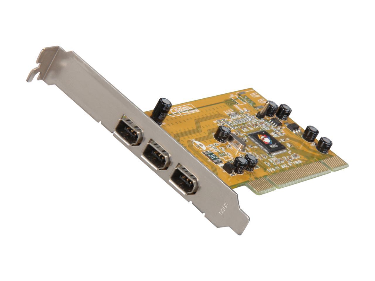 Refurbished SIIG 3Port Firewire PCI Adapter Card Model NN400P33