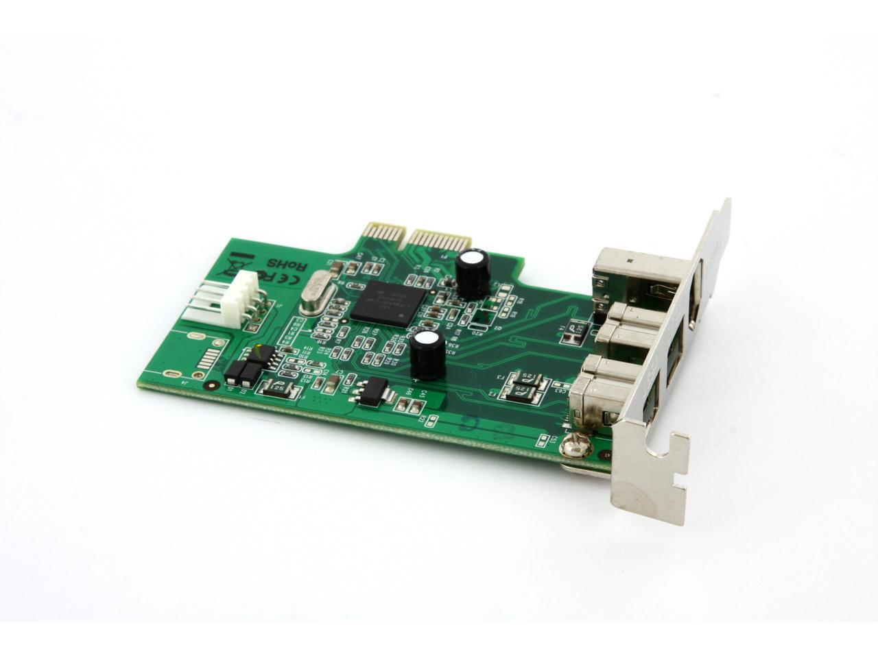 3 Port FireWire PCI Express Card - 2 FireWire 800 & 1 FireWire 400 Ports With Low Profile Bracket