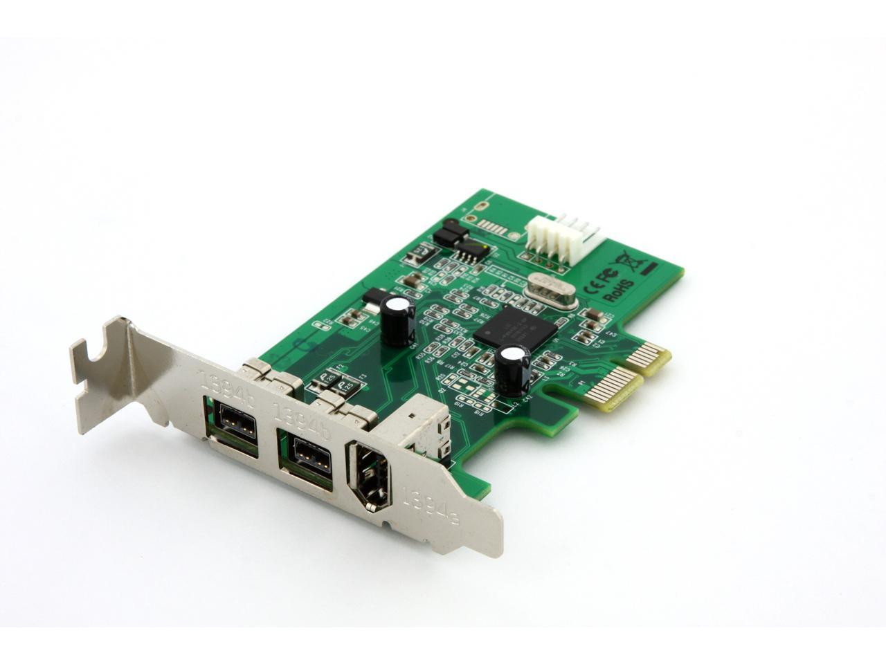 StarTech.com 3 Port 2b 1a Low Profile 1394 PCI Express FireWire Card ...