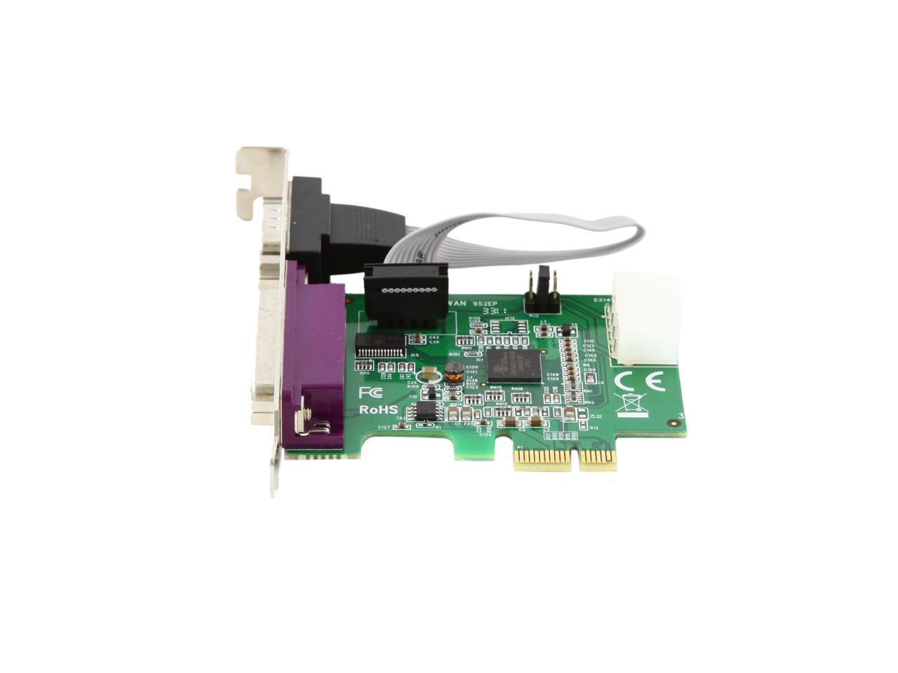1S1P Native PCI Express Parallel Serial Combo Card with