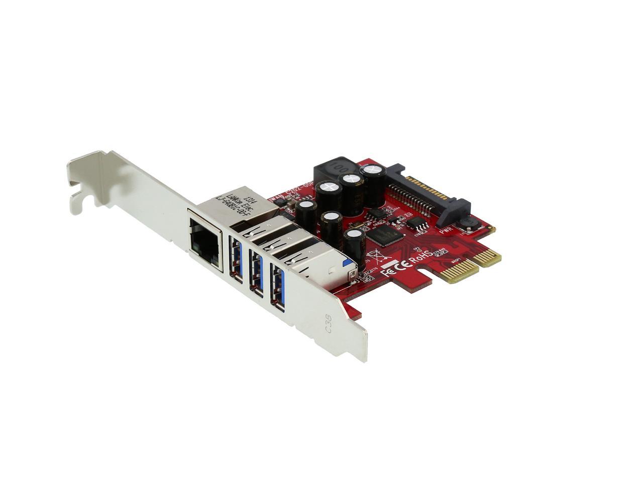StarTech.com 3-port PCI Express USB 3.0 card + Gigabit Ethernet Model  PEXUSB3S3GE - Newegg.com