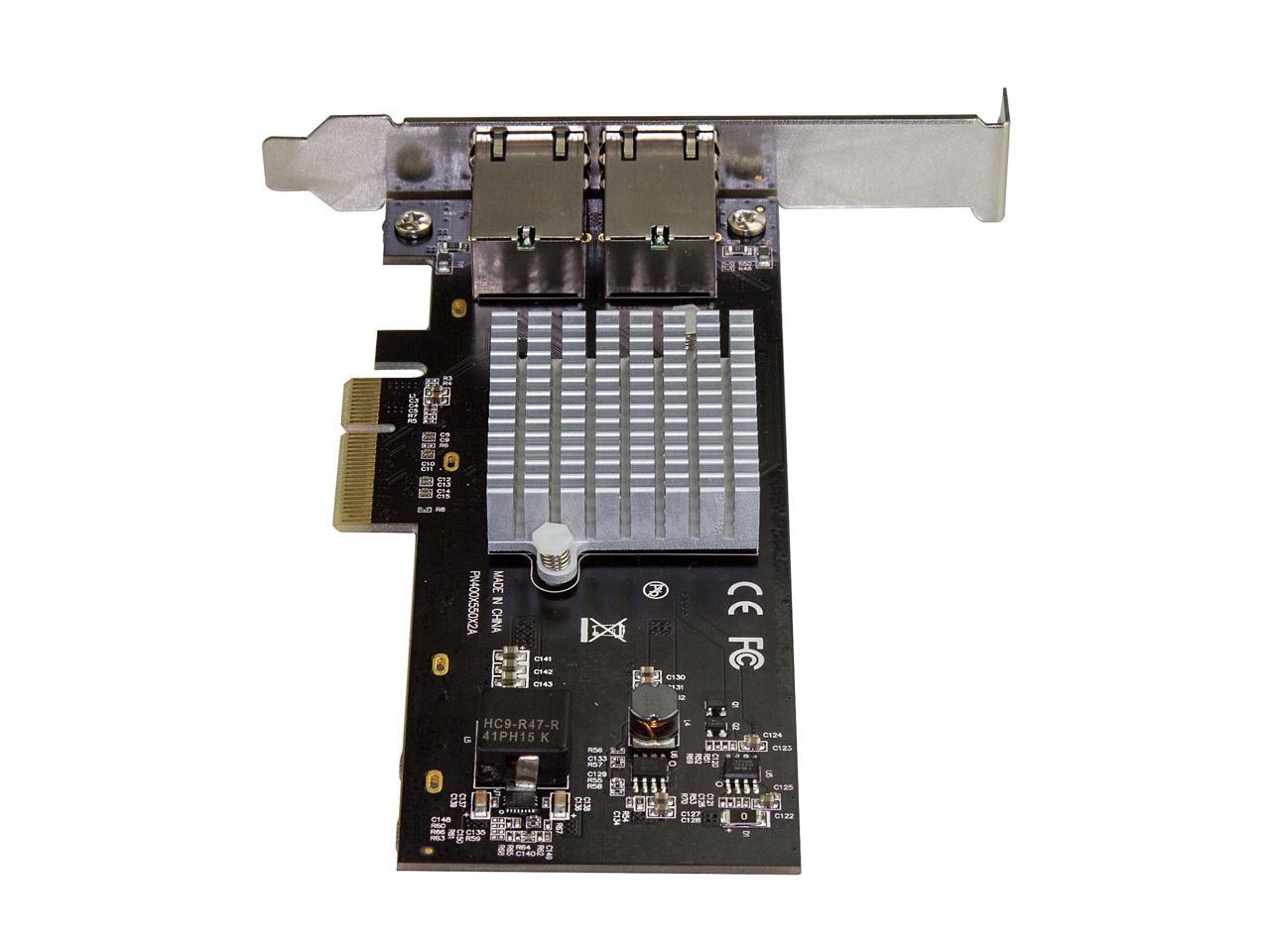 StarTech ST10GPEXNDPI Dual Port Network Card PCIe 10G / NBASET 5 Speed NIC Card Intel