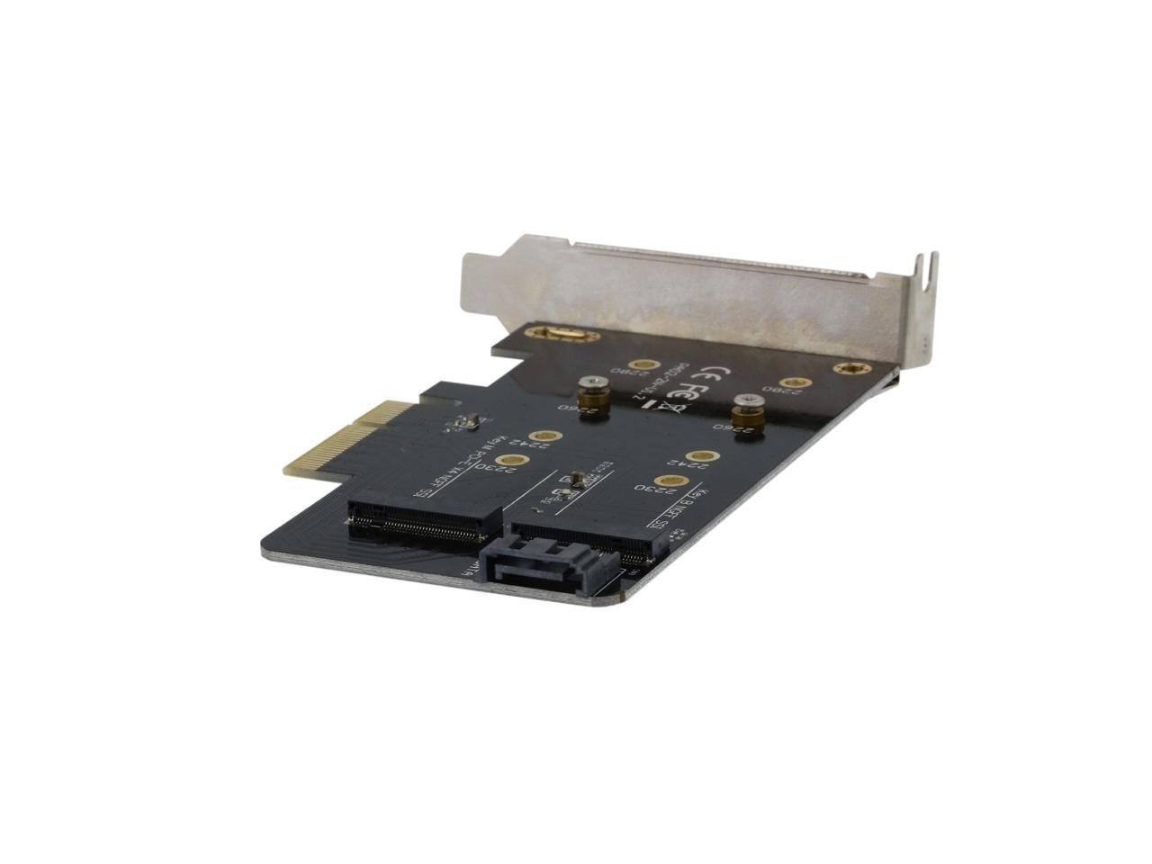 BYTECC NGFF (M.2) To PCIE Adapter - 2 Port NGFF M.2 B + M Key SSD To ...