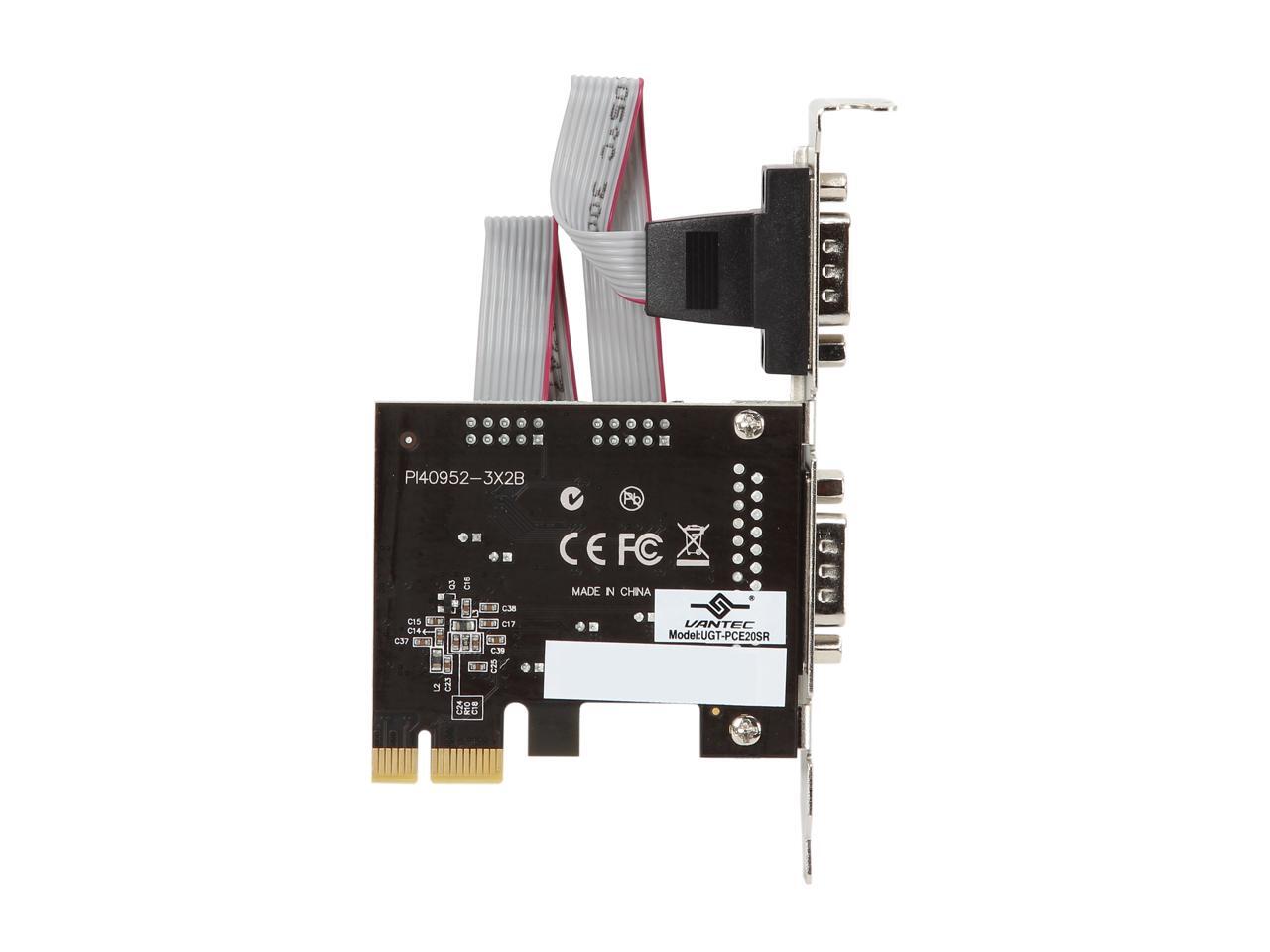 VANTEC 2Port Serial PCIe Host Card Model UGTPCE20SR Newegg.ca