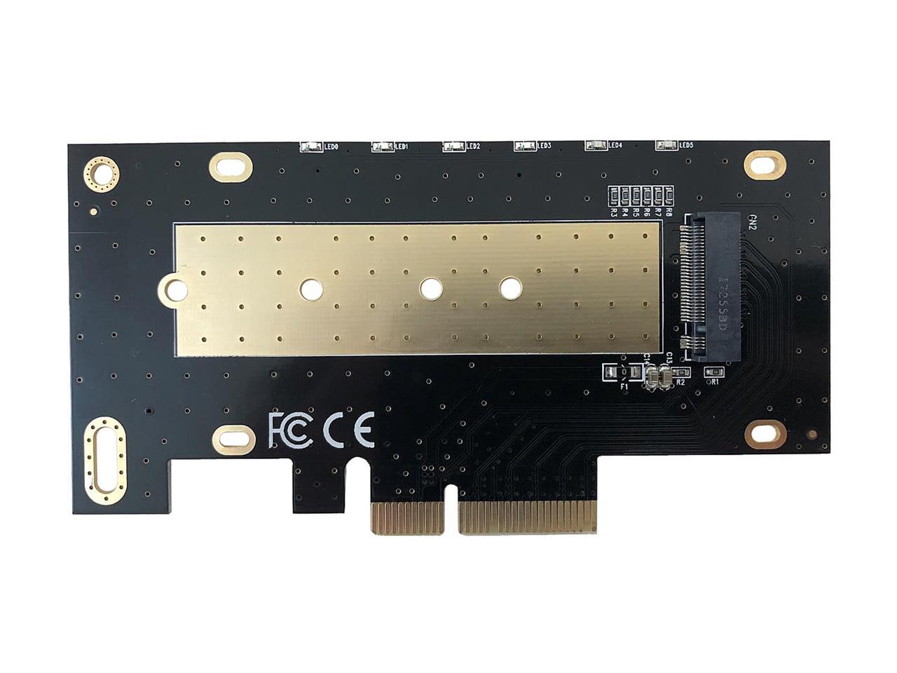 Micro Connectors M.2 NVMe 80mm SSD PCIe x4 Adapter with Covered Heat