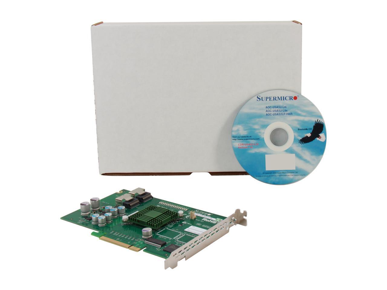 Supermicro Aoc Usas2 L8i Pci Express Sata Sas Eight Port Internal Raid Adapter Newegg 