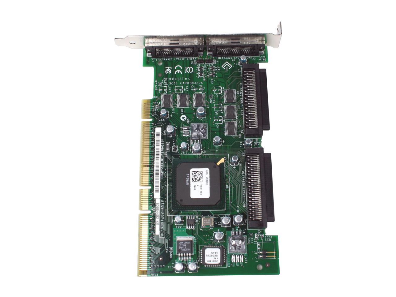 Adaptec 39320AR 64bit 133 MHz PCIX SCSI Controller Card