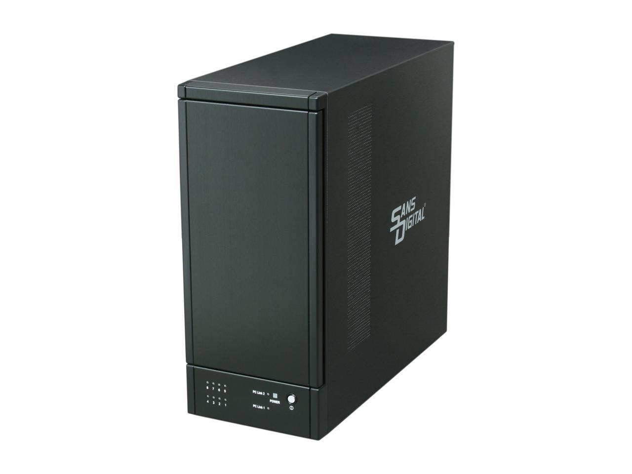 Sans Digital 8-Bay SAS/SATA JBOD Compact Tower Enclosure W/ Mini-SAS ...