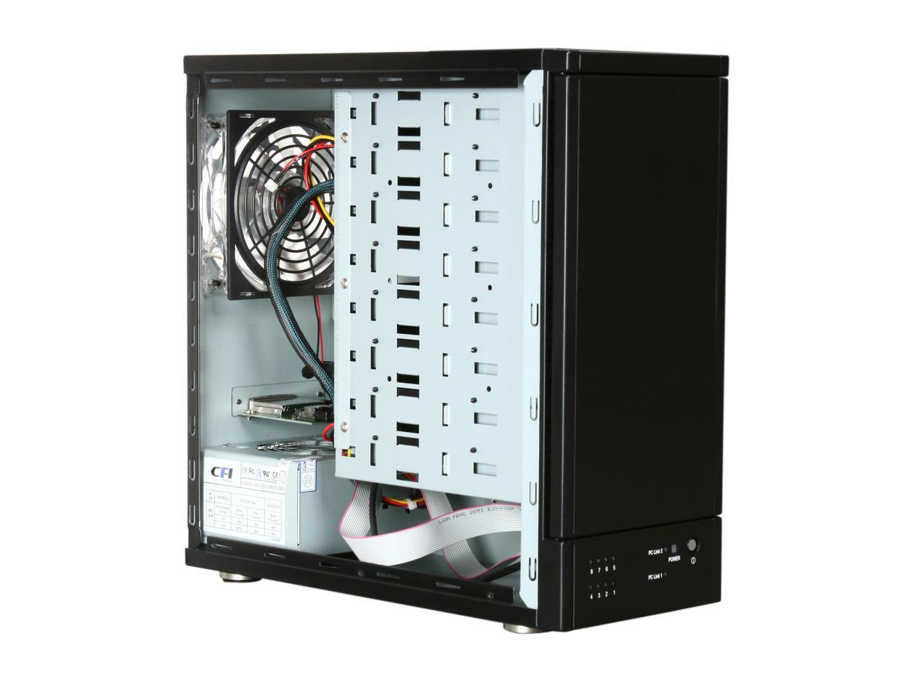 Sans Digital 8 Bay SAS SATA JBOD Compact Tower Enclosure W Mini SAS SFF 8088 X 1 TR8X B