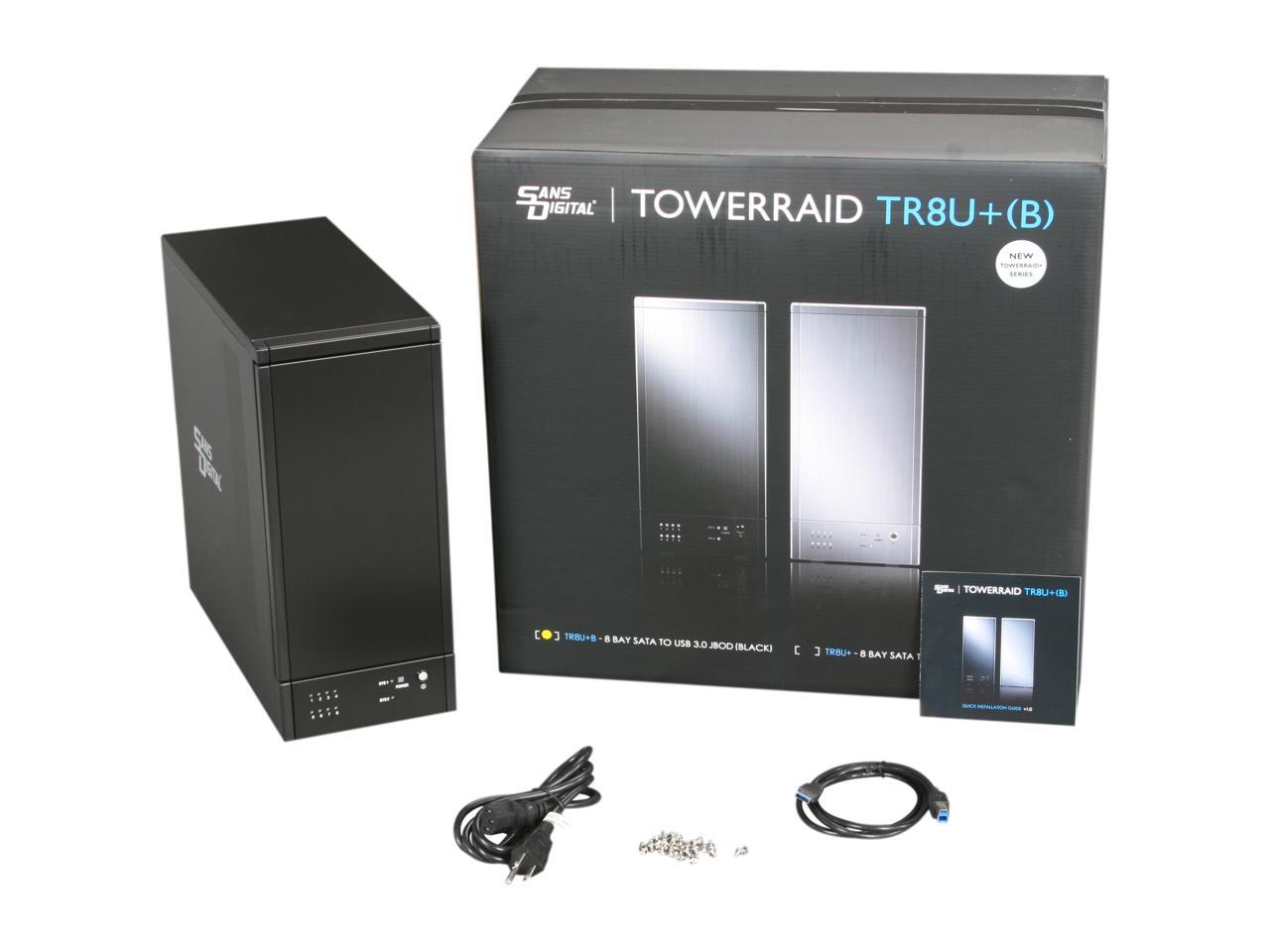 Sans Digital 8-Bay SATA To USB 3.0 JBOD Tower Storage Enclosure TR8U+B ...