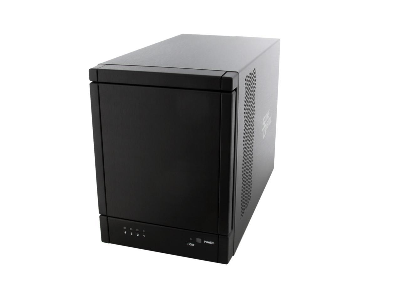 Sans Digital 4-Bay SAS/SATA JBOD Compact Tower Enclosure W/ Mini-SAS ...