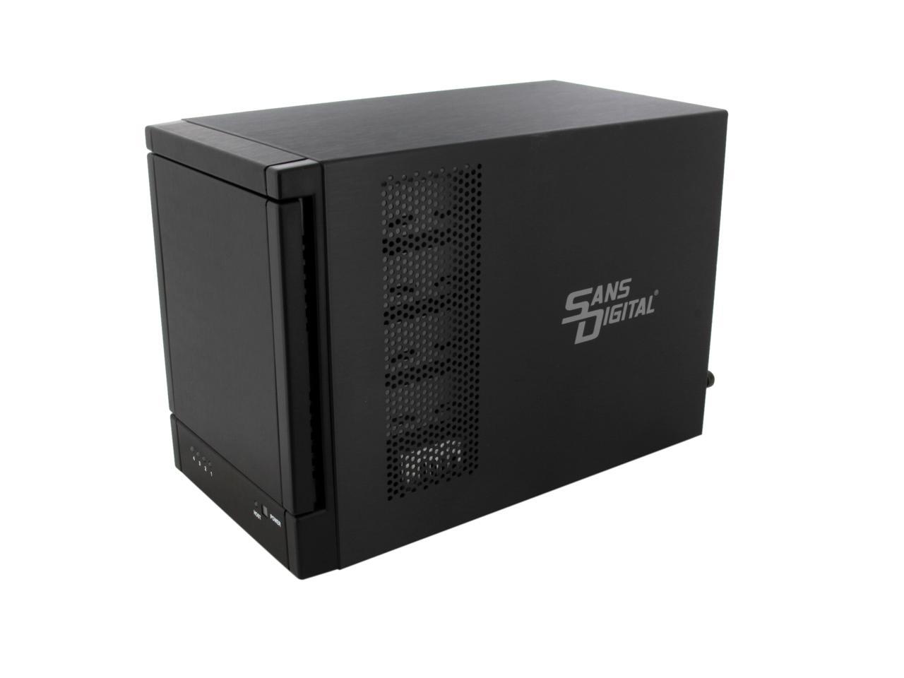 Sans Digital 4-Bay SAS/SATA JBOD Compact Tower Enclosure W/ Mini-SAS ...