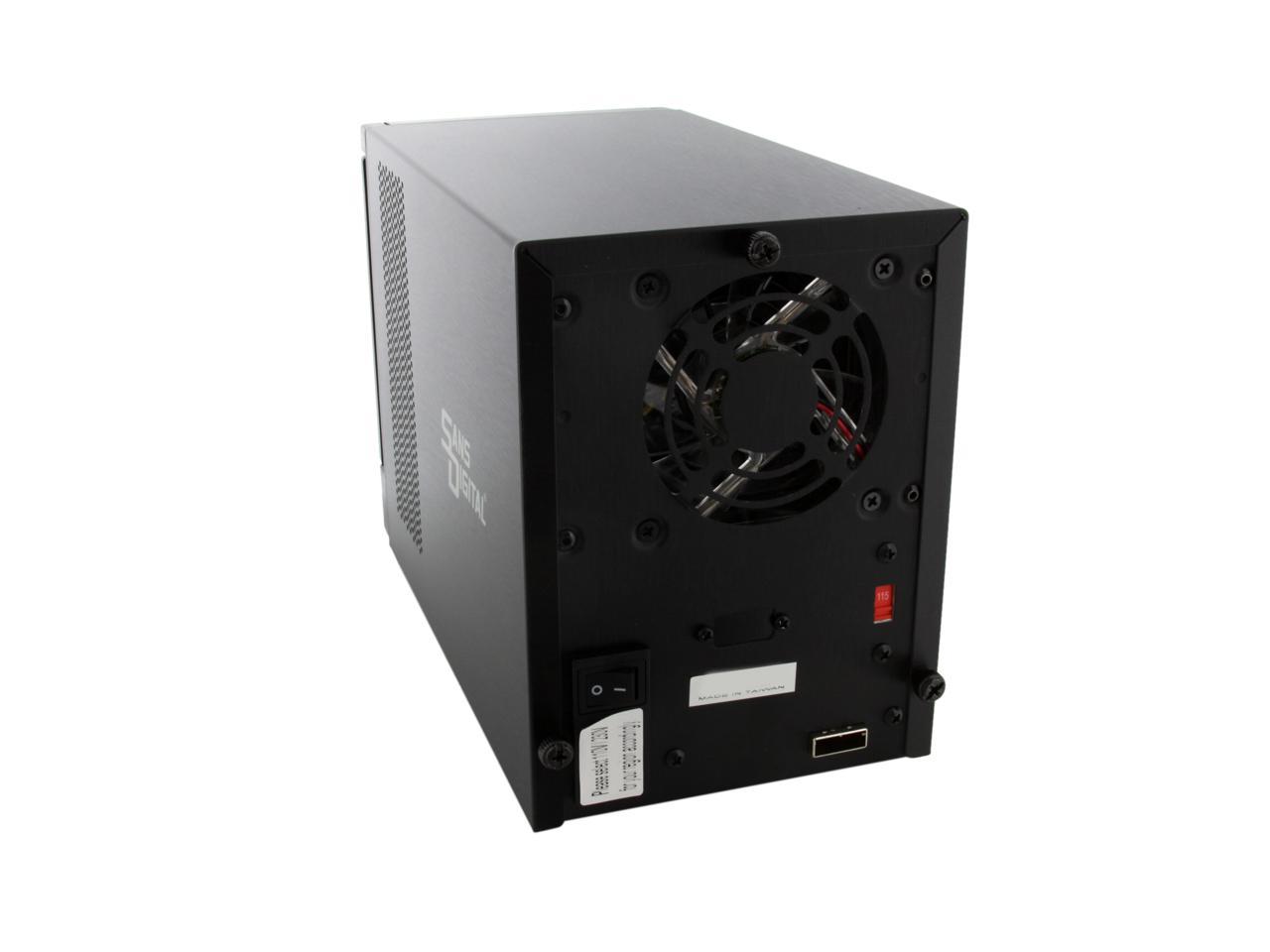 Sans Digital 4-Bay SAS/SATA JBOD Compact Tower Enclosure W/ Mini-SAS ...