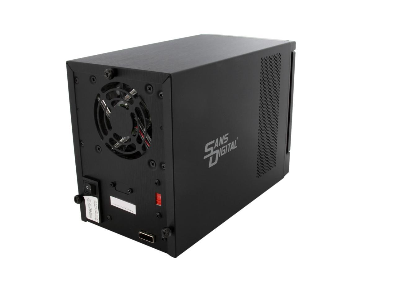 Sans Digital 4-Bay SAS/SATA JBOD Compact Tower Enclosure W/ Mini-SAS ...