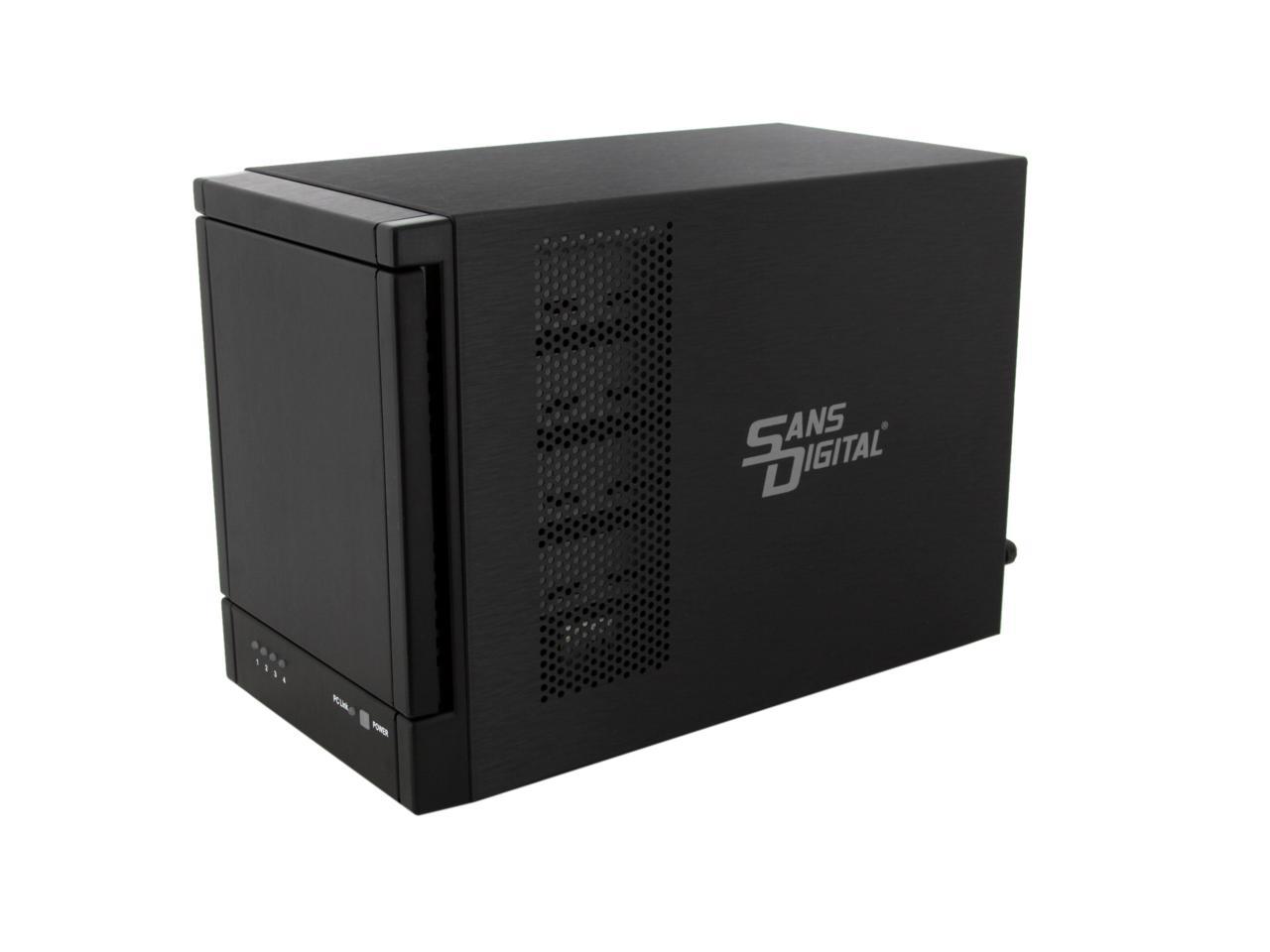 SANS DIGITAL TowerRAID TR4U+B JBOD 4 X SATA 3.5" Drive Bays 4 Bay SATA ...