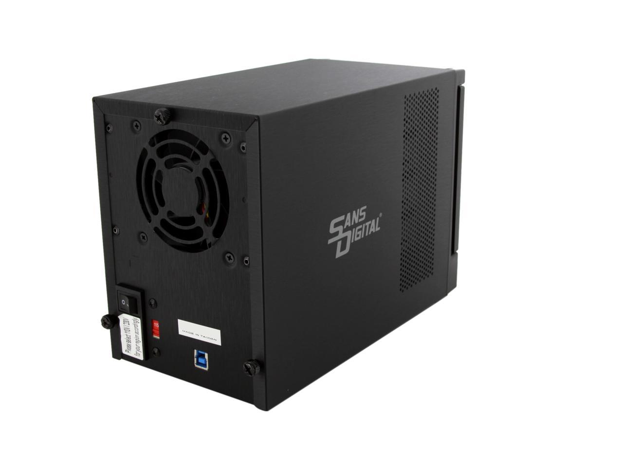 SANS DIGITAL TowerRAID TR4U+B JBOD 4 X SATA 3.5" Drive Bays 4 Bay SATA ...