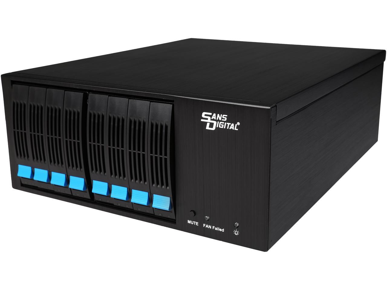 SANS DIGITAL MobileSTOR MS28X6G 8 Bay 2.5 Tower SAS / SSD / SATA To 2 ...