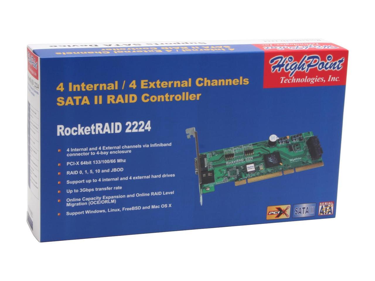 Contrôleur RAID 3 Go/s HighPoint RocketRAID 2314 4 canaux PCI-Express