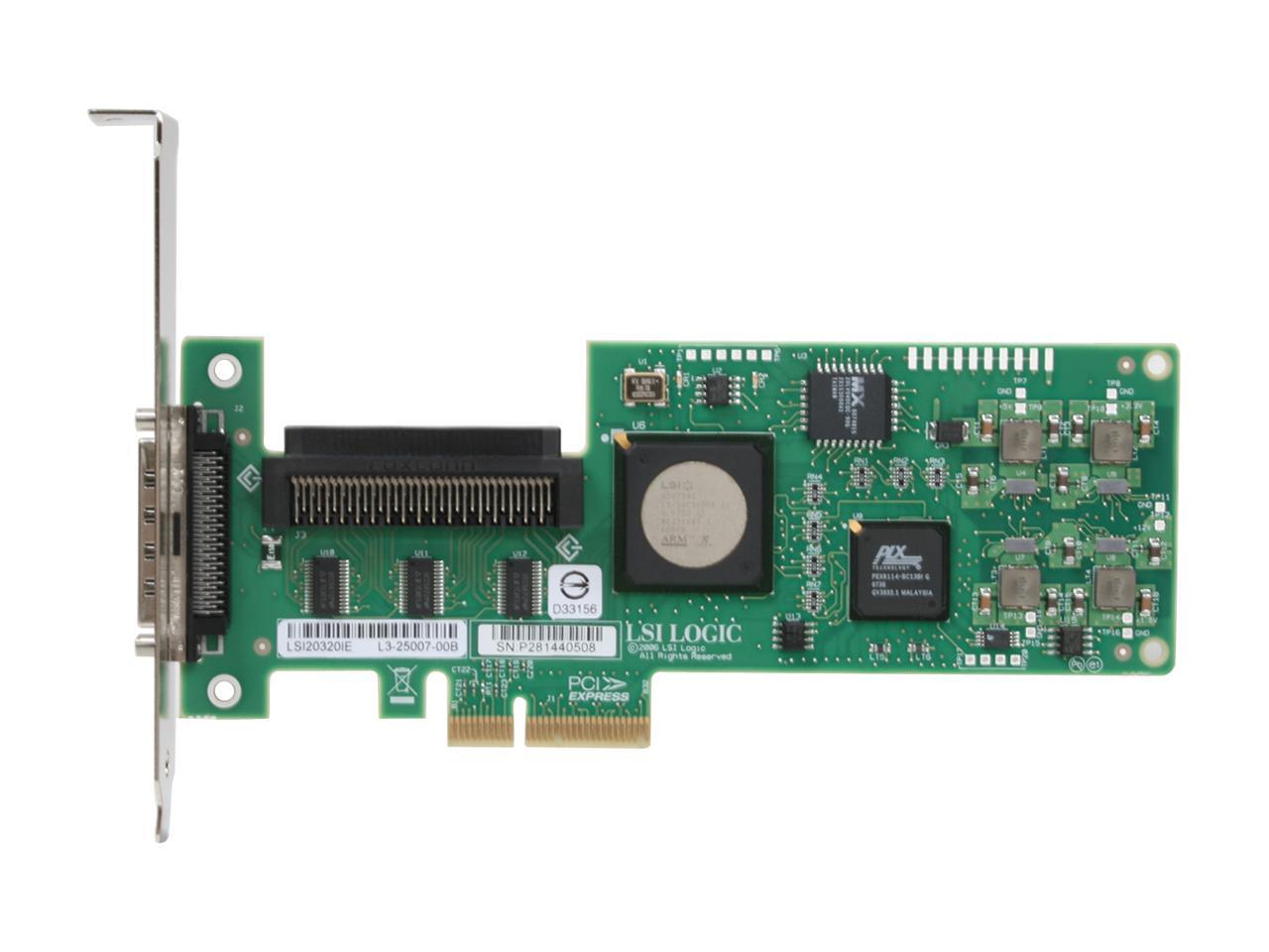 LSI SCSI LSI20320IE Ultra320 PCI Express 1.1 JBOD Controller Card