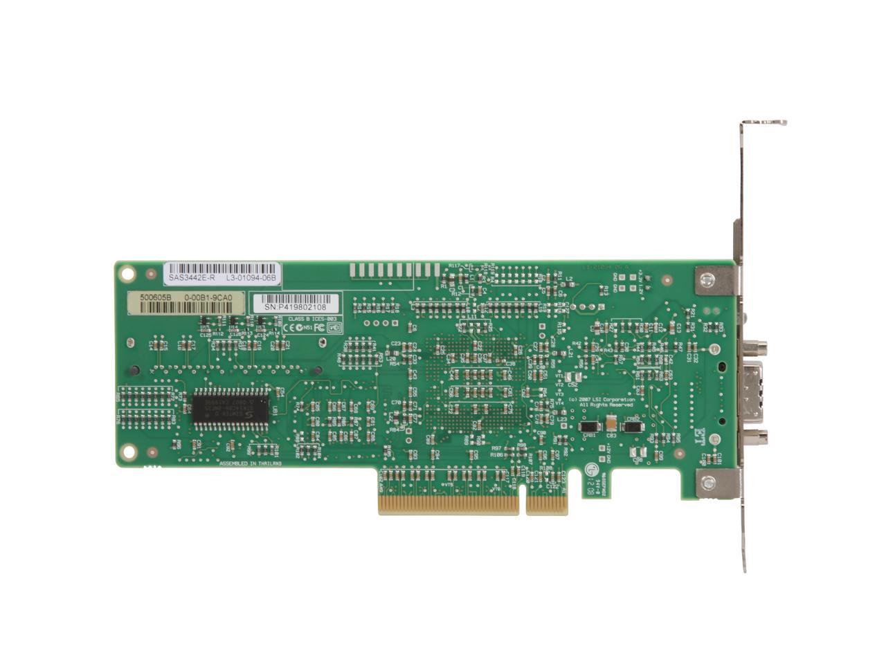 LSI SAS3442ER PCI Express SATA / SAS Controller Card Single Pack