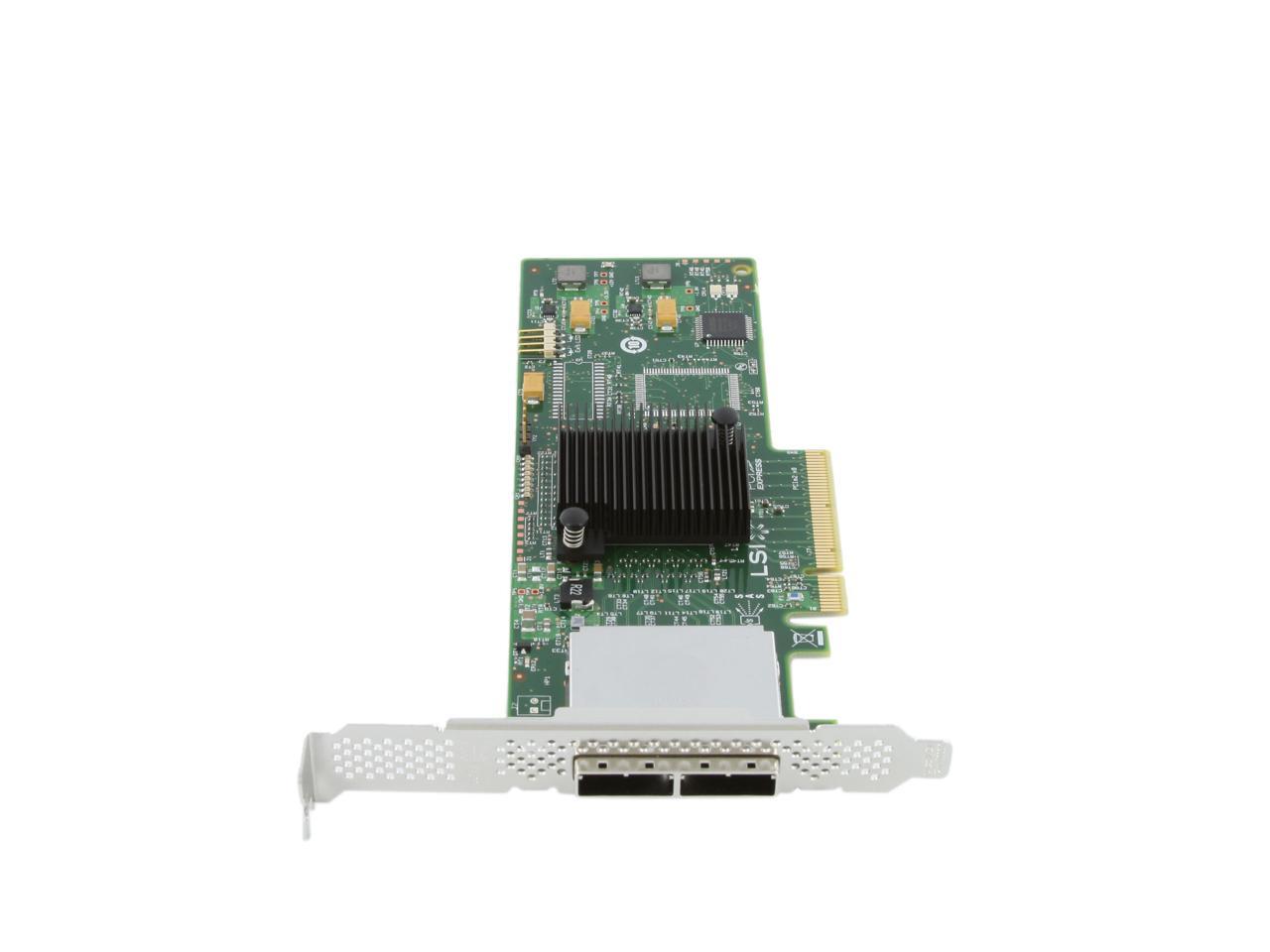 SATA+SAS 5 GT/s PCI Express 2.0 HBA 8000 MB/s 8-lane LSI SAS 9200-8E SGL SAS 9200-8e