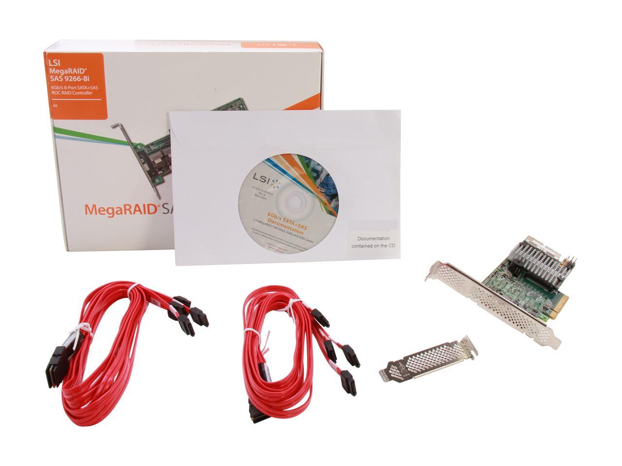 LSI MegaRAID LSI00296 (92668i Kit) PCIExpress 2.0 x8 SATA / SAS RAID