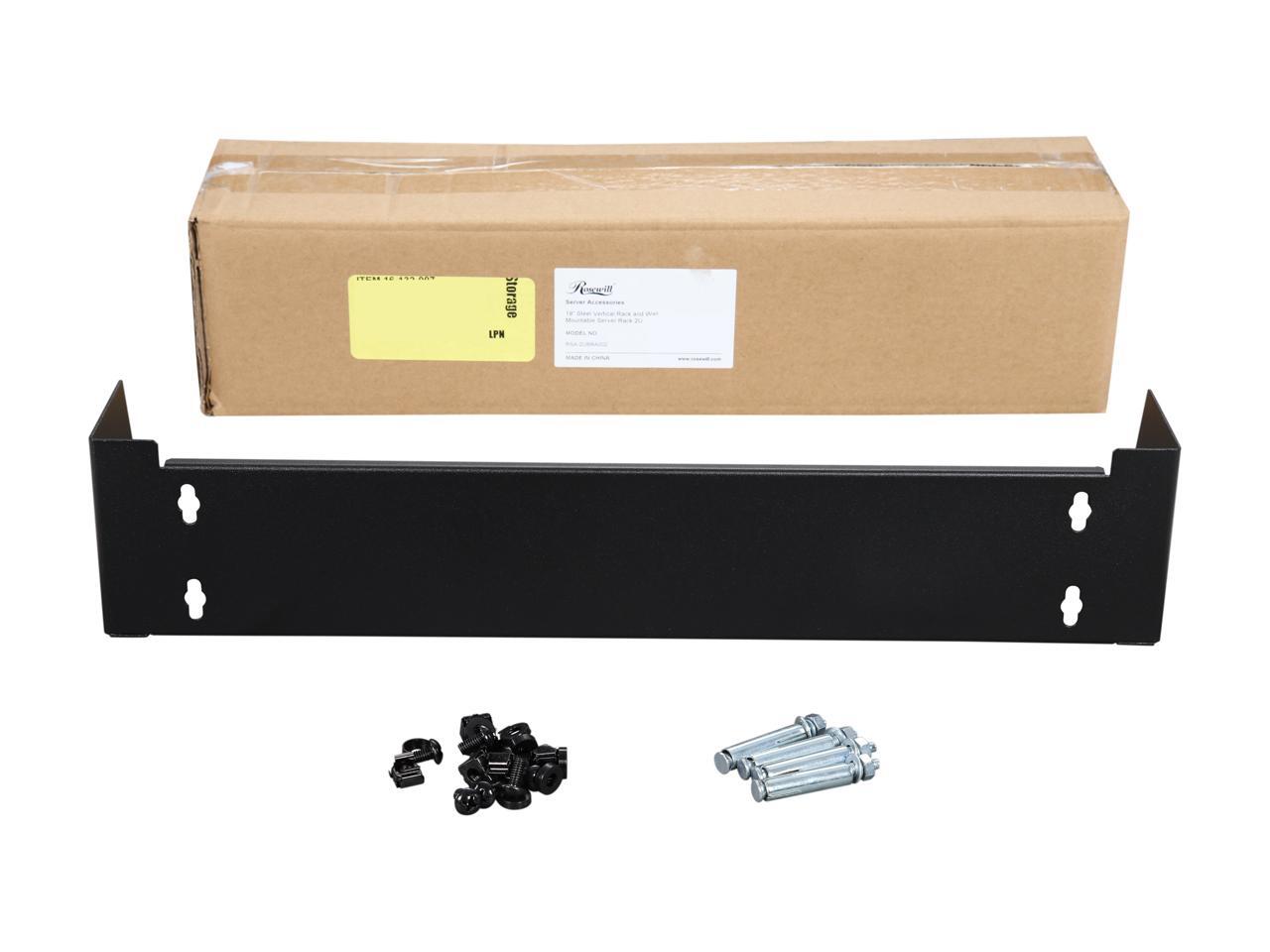 Rosewill 2U 19inch Steel Vertical Wall Mount Equipment Rack Bracket