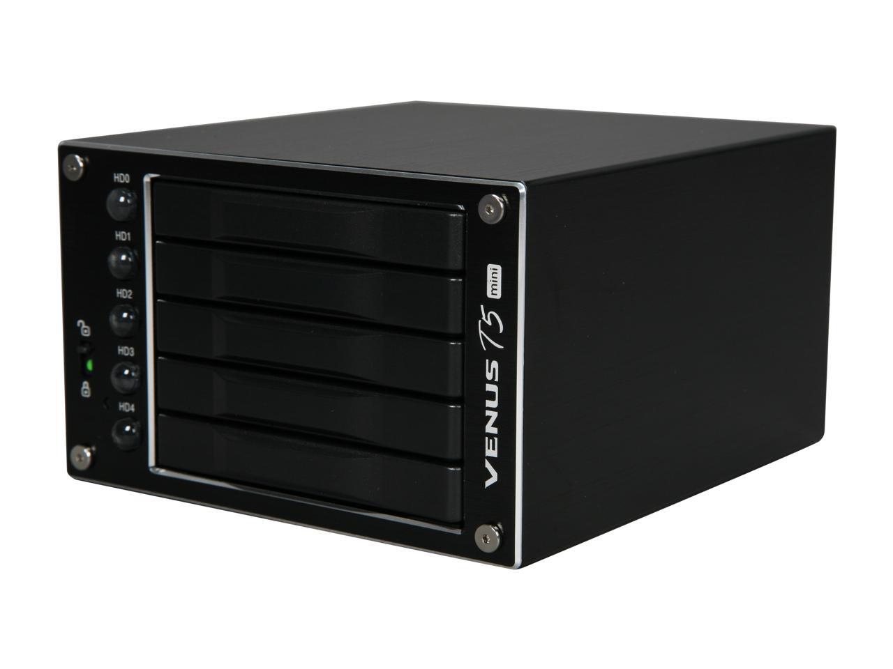 AMS VENUS T5 mini DS-2250J 5-Bay SATA RAID Storage Enclosure - Newegg.com