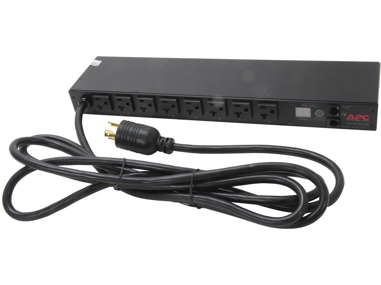 APC Rack Mount PDU, Switched Rack 100V-120V/20A, (8) Outlets, 1U ...