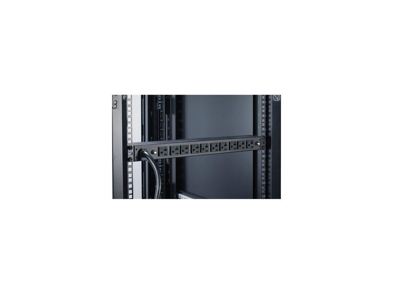 APC Rack Mount PDU, Basic 100V-120V/30A, (10) Outlets, 1U Horizontal