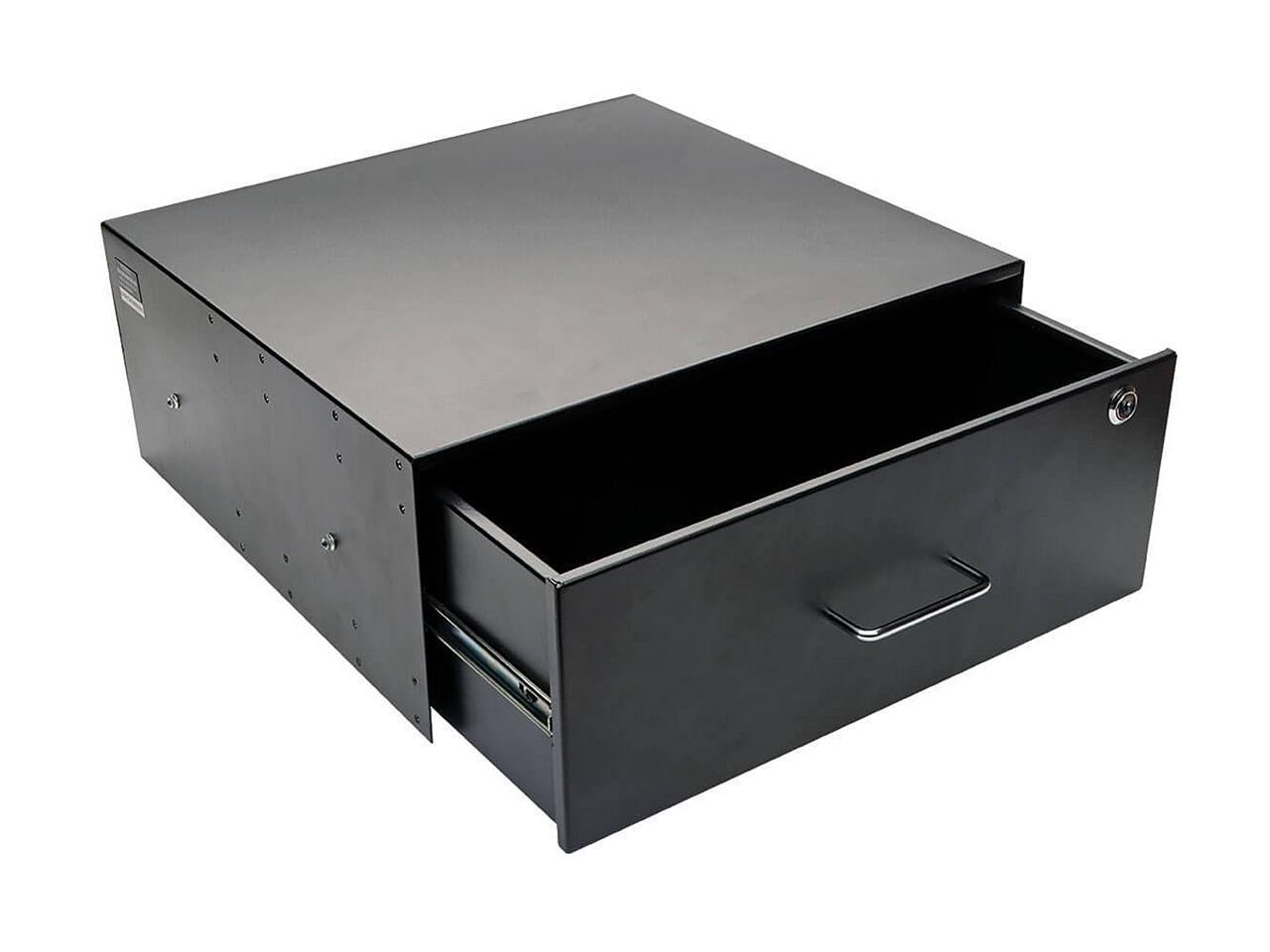 4U drawer mounts in EIAstandard 19 in. 2post rack to store tools