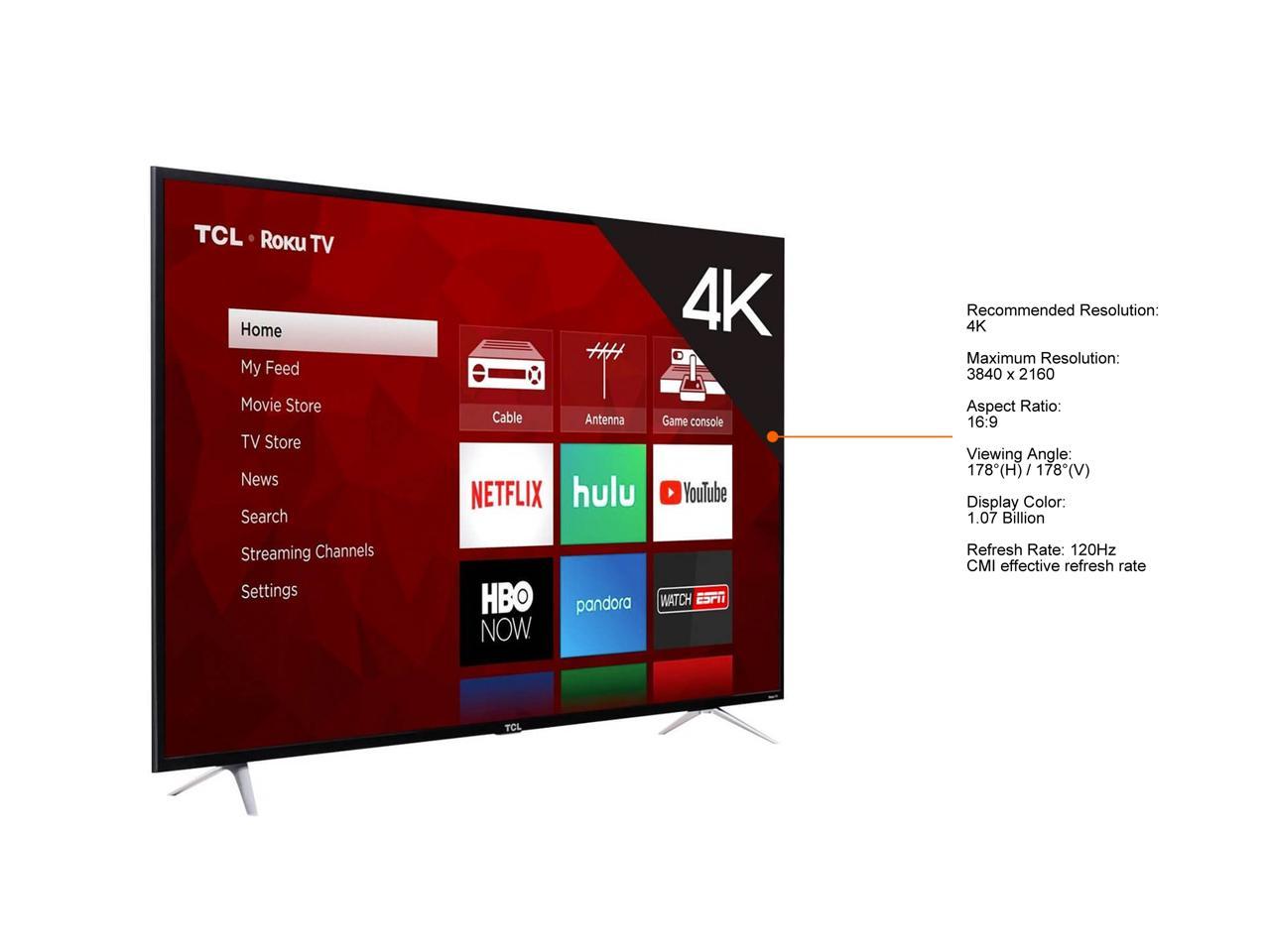 75S425 TCL 75" 4K Ultra HD HDR Roku Smart TV