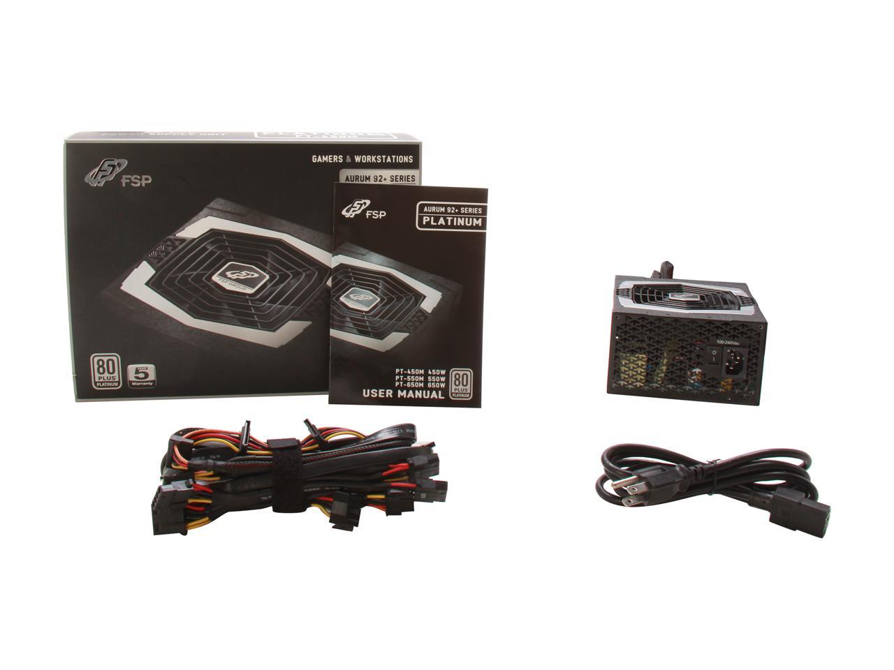 Fsp Group Aurum 92 Series Pt 450m 450w Power Supply Newegg Com