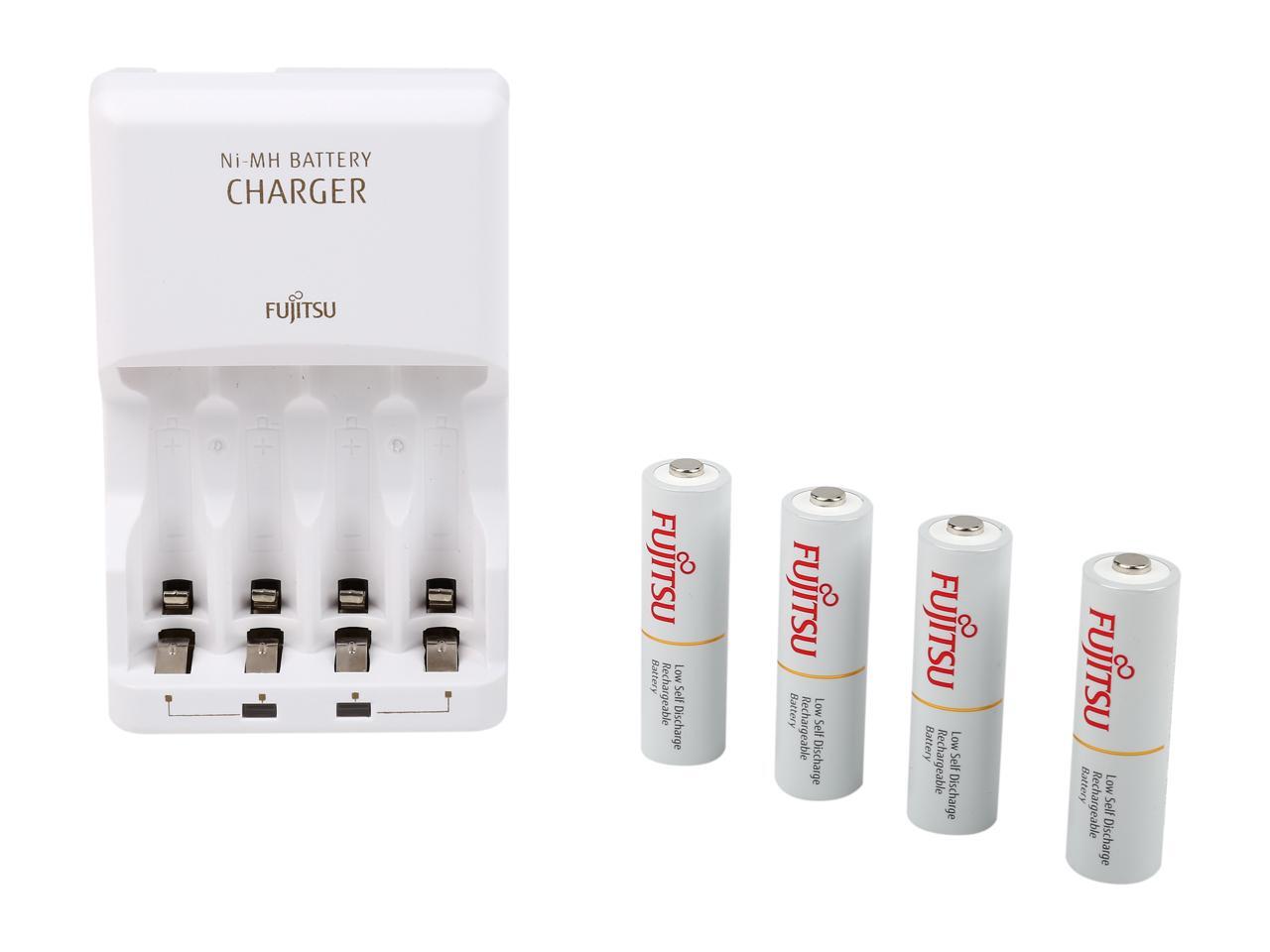 Fujitsu AA/AAA NiMH Battery Charger Kit with 4Pack AA 2000 mAh