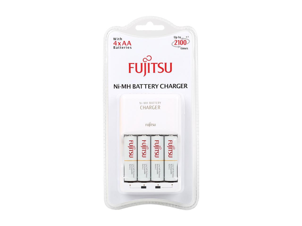 Fujitsu AA/AAA NiMH Battery Charger Kit with 4Pack AA 2000 mAh