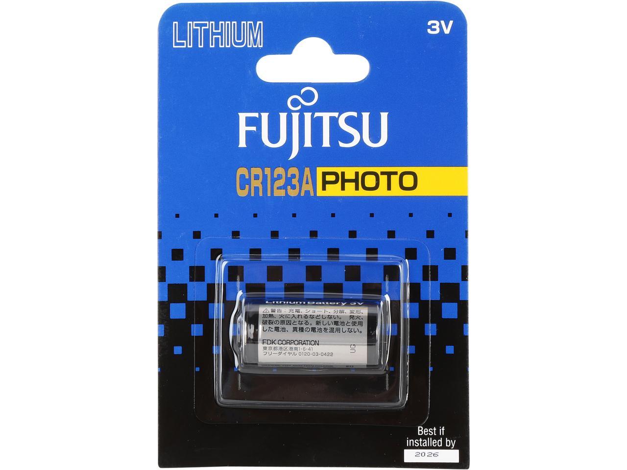 Fujitsu CR123A Lithium Battery Single Pack - Newegg.com