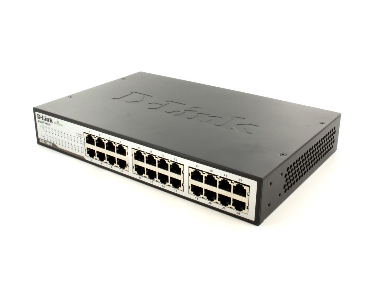 D-Link Swith DGS-1024D 24-Port 10/100/1000 Rackmountable Switch 48Gbps 