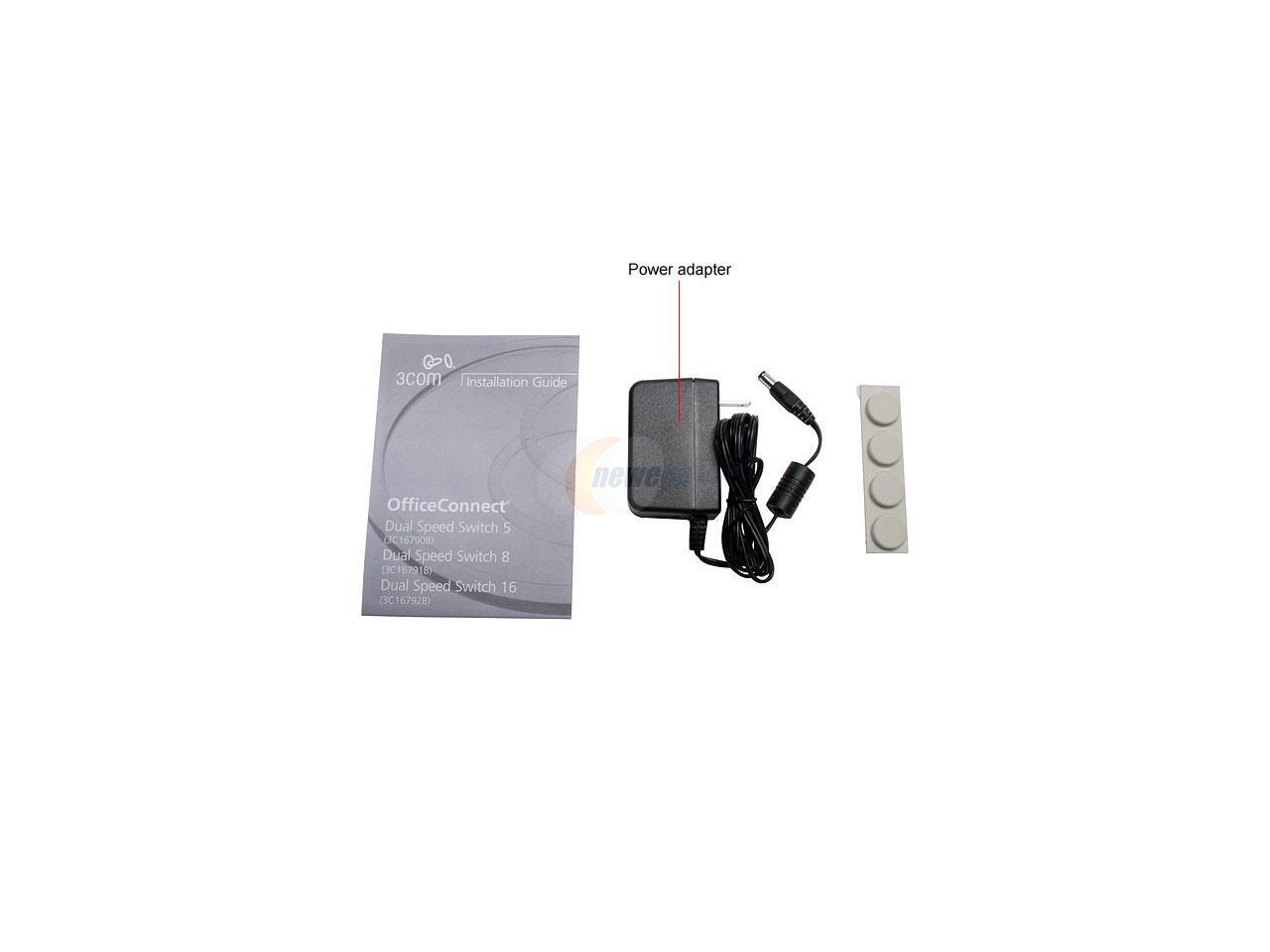 3com 3C16791B-US OfficeConnect Dual Speed Switch 8 - Newegg.com
