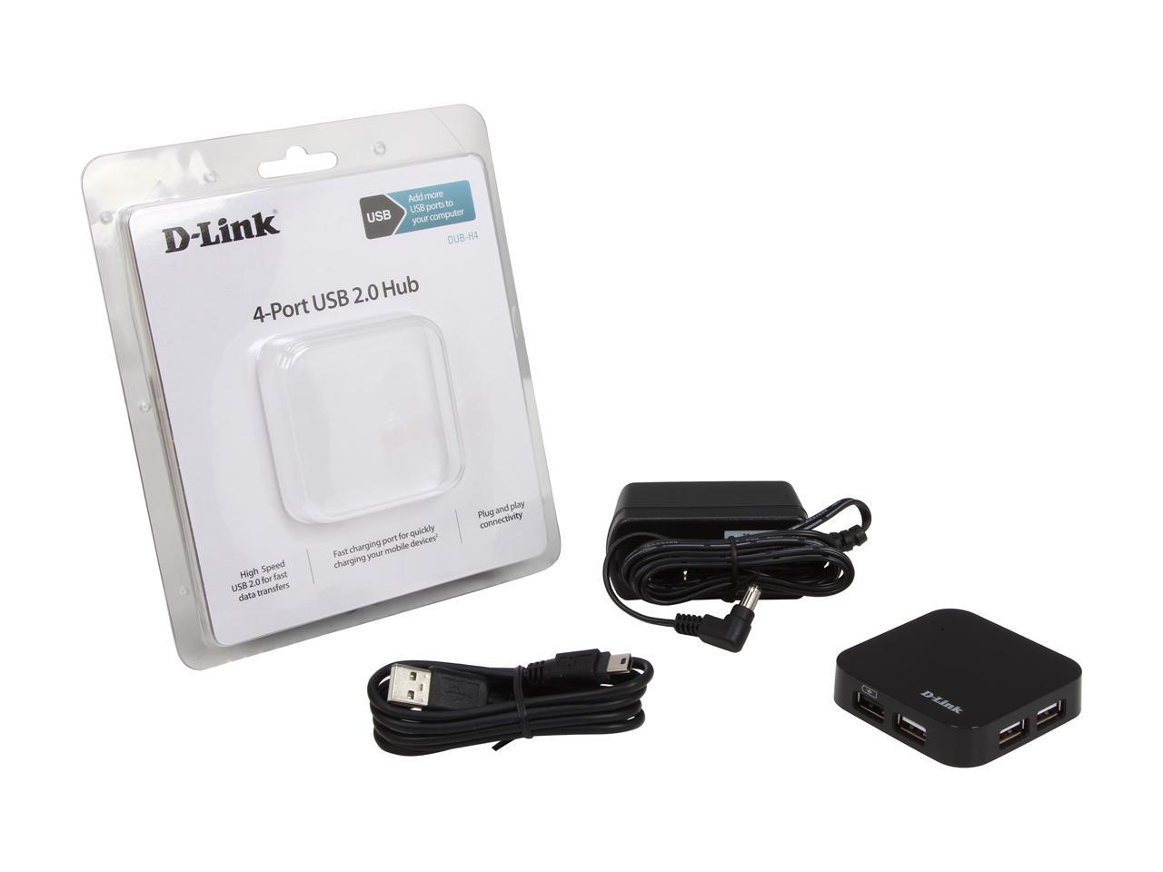 D-Link DUB-H4 USB2.0 4-Port Hub - Newegg.com