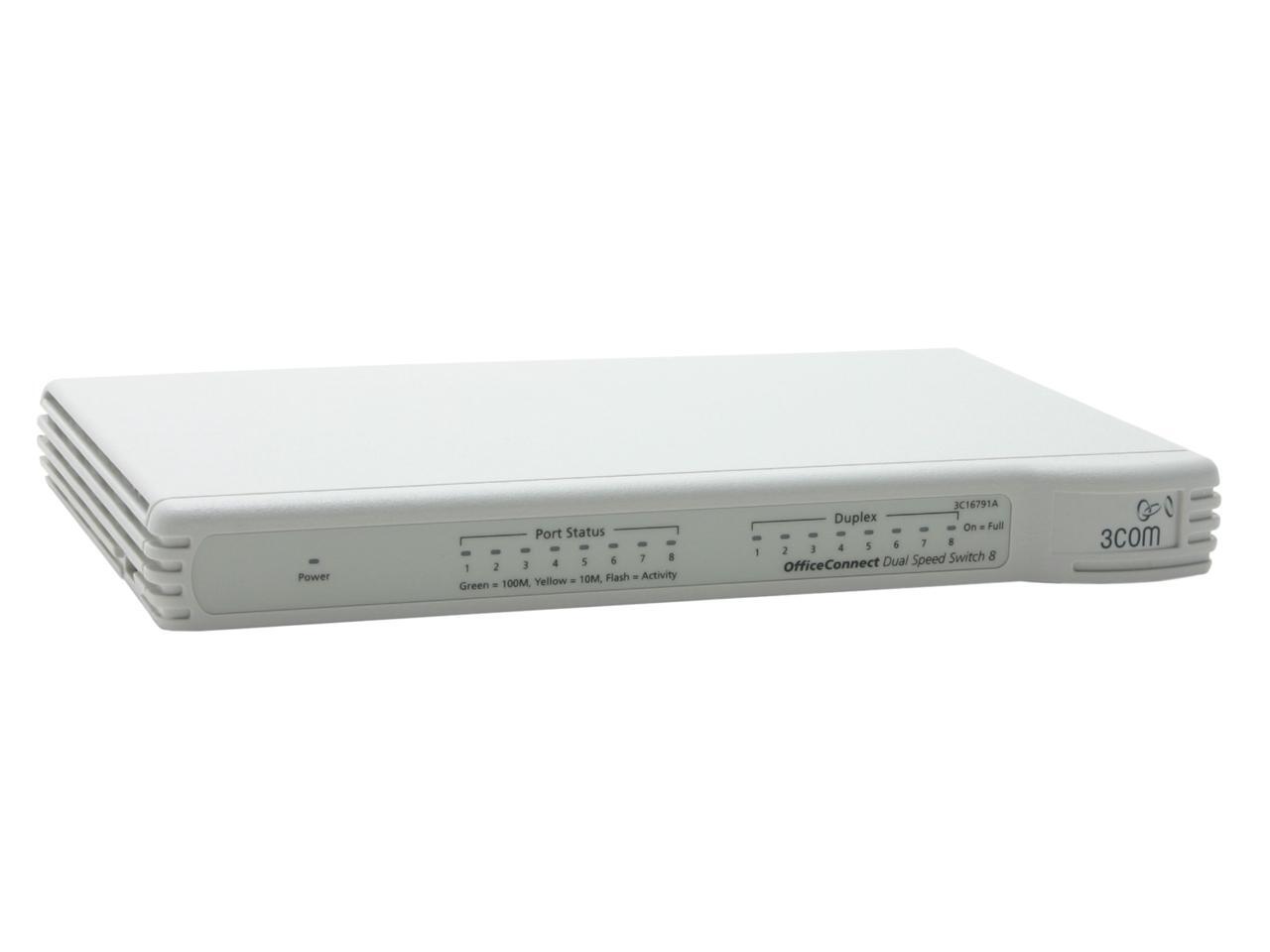 3com OfficeConnect 3C16791A OfficeConnect Dual Speed Switch 8 - Newegg.com