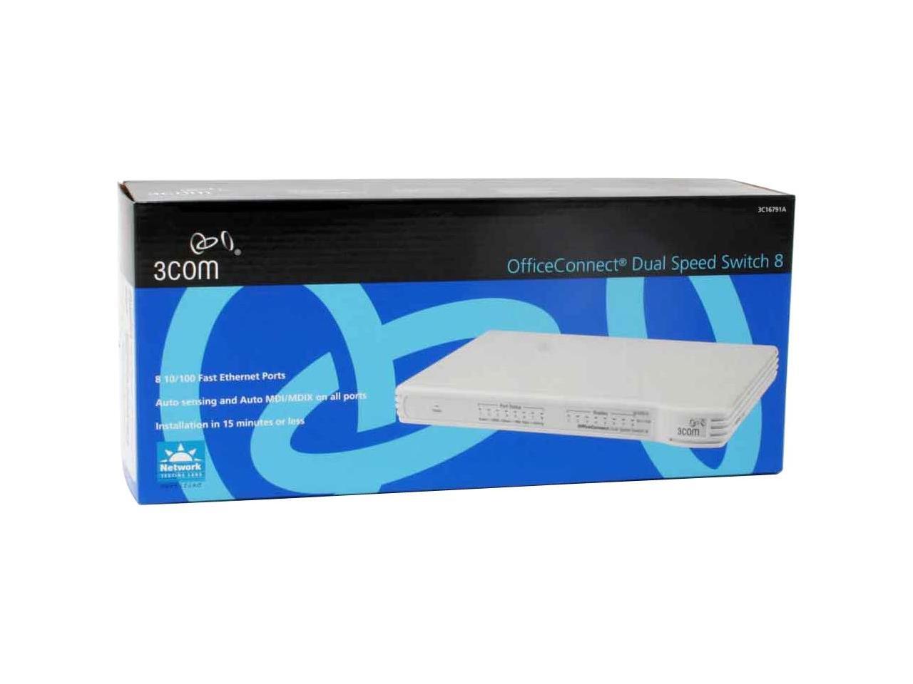 3com OfficeConnect 3C16791A OfficeConnect Dual Speed Switch 8 - Newegg.com